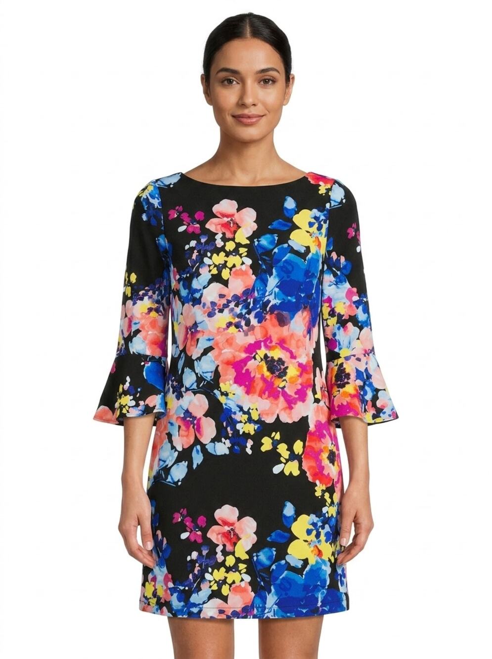 Tahari Arthur S. Levine. Levine Black Boat Neck Mini Dress Women Size 4